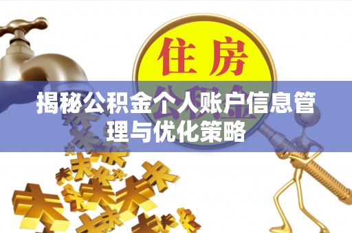 衡水揭秘公积金个人账户信息管理与优化策略