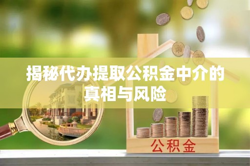 衡水揭秘代办提取公积金中介的真相与风险