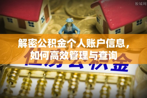 衡水解密公积金个人账户信息，如何高效管理与查询