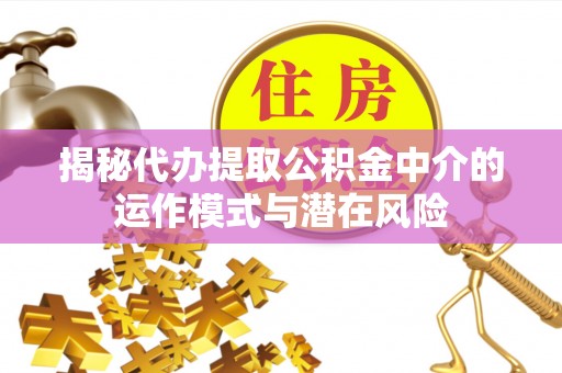 衡水揭秘代办提取公积金中介的运作模式与潜在风险